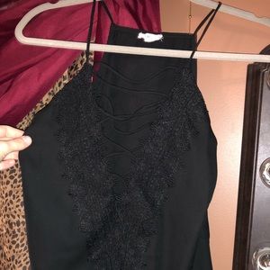 black lace tank